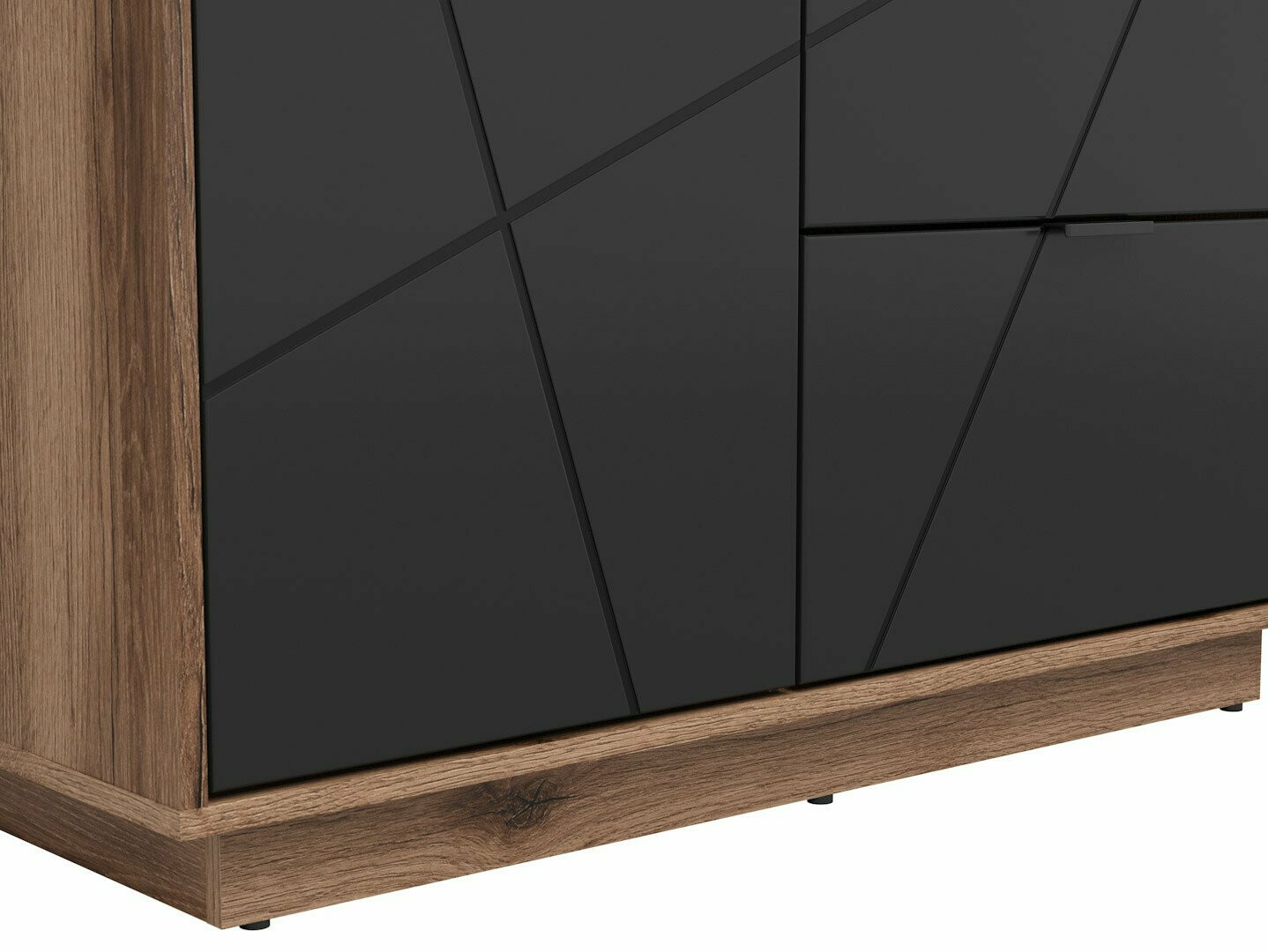 Шкаф Fivale 105 (Темный дуб делано + Чёрный)