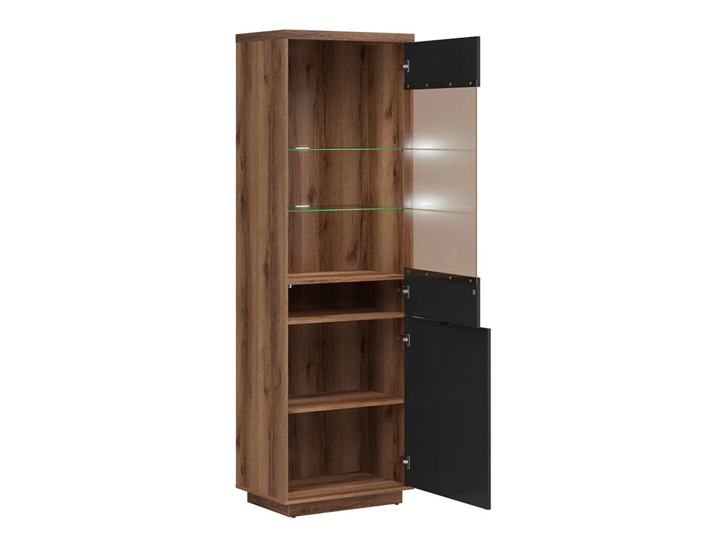 Стеллаж Fivale 102 (Темный дуб делано + Матовый черный)