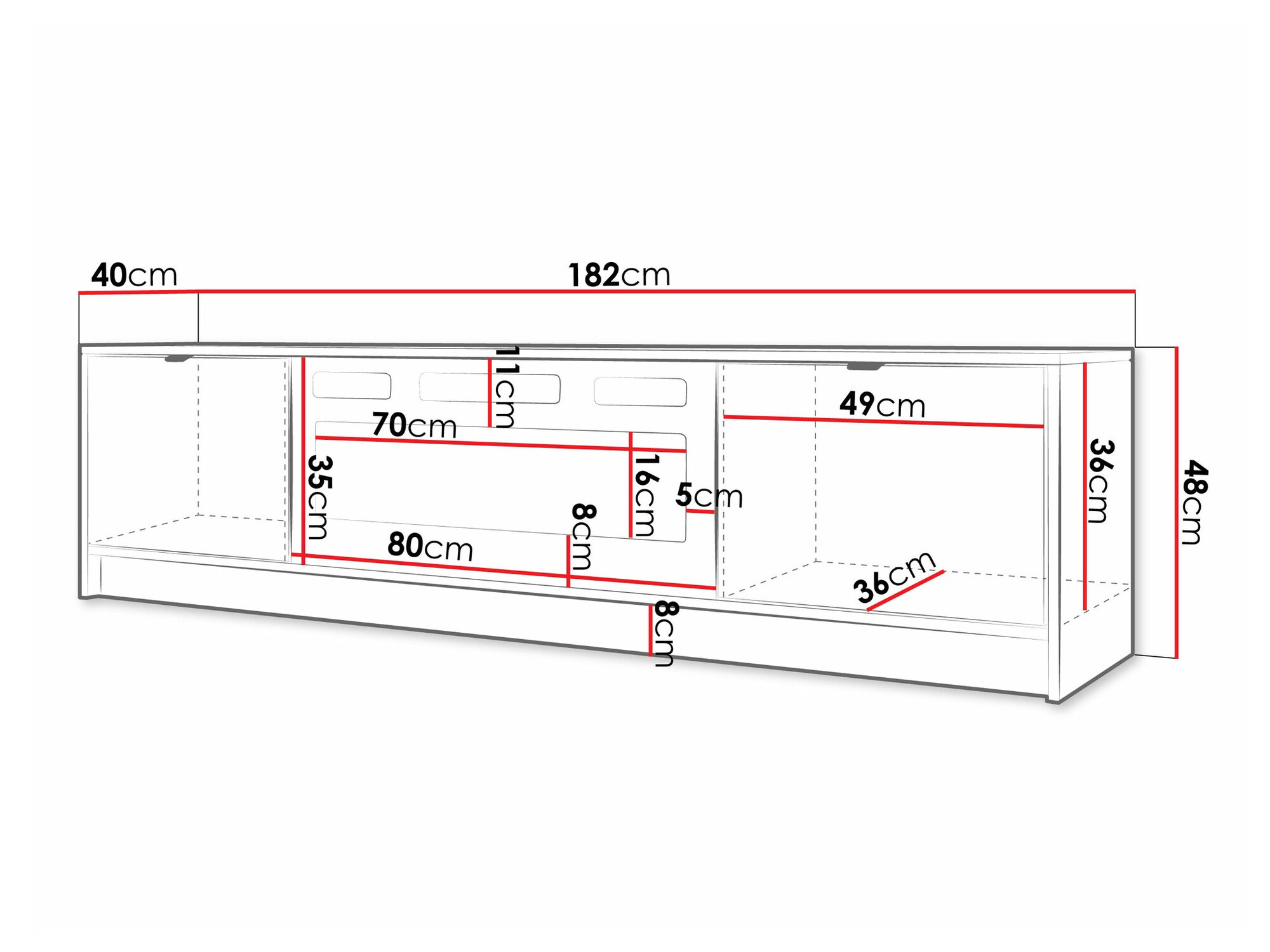 TV galds Comfivo Larmire 109 (Balts)