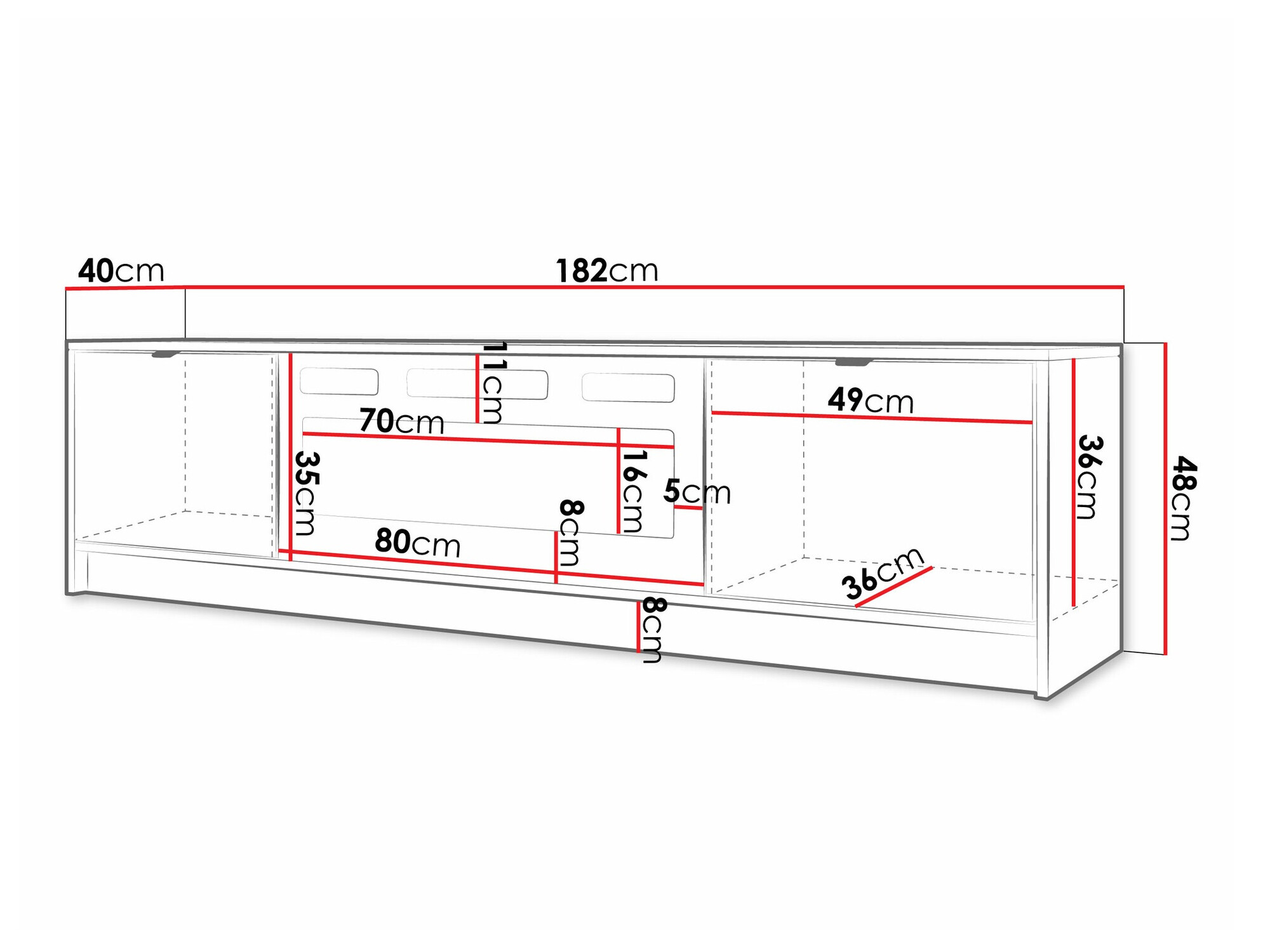TV galds Comfivo Larmire 109 (Melns)