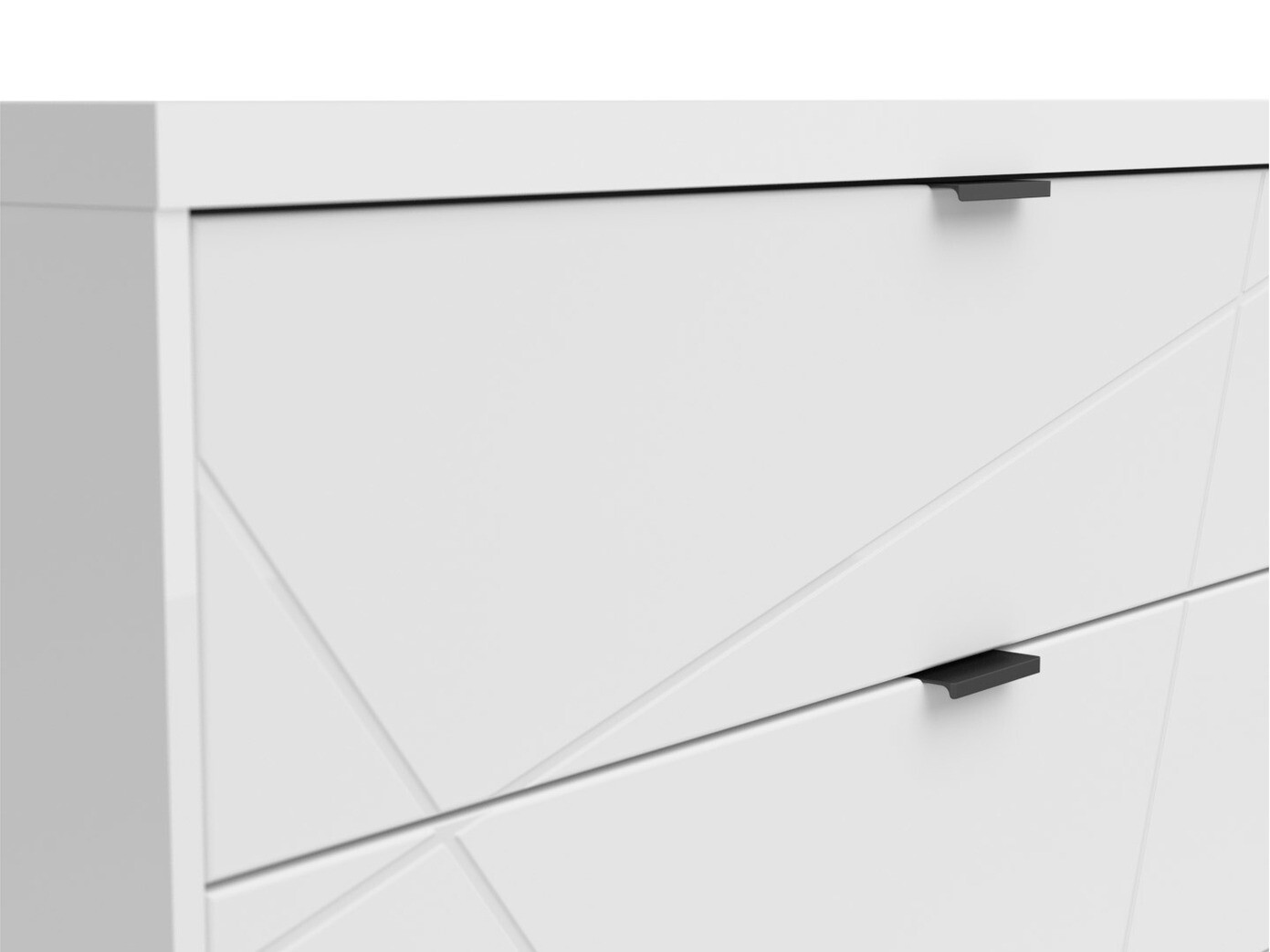 TV galds Fivale 104 (Glancēts balts + Balts)