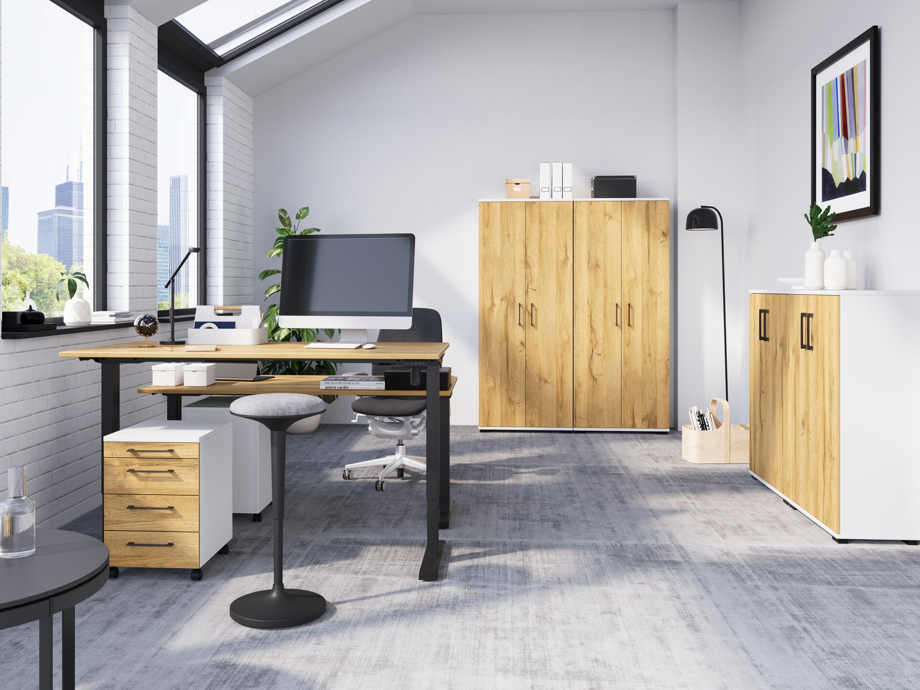 Plaukts Lartesi 104 (Balts + Grandson ozols)