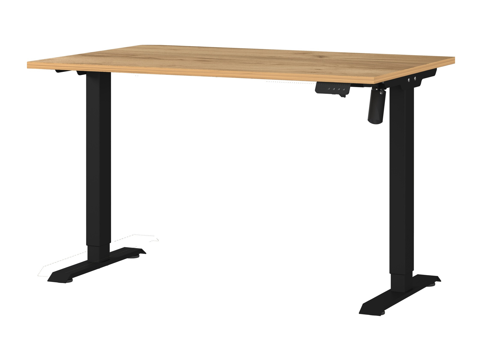 Рабочий стол с регулируемой высотой Lartesi 115 (Navarra дуб + Чёрный)