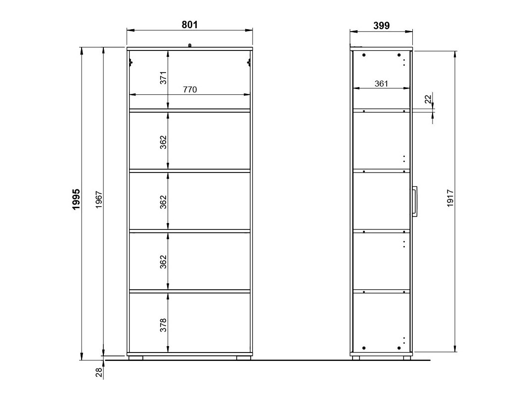 Стеллаж Lartesi 104 (Белый + Внук дуб)
