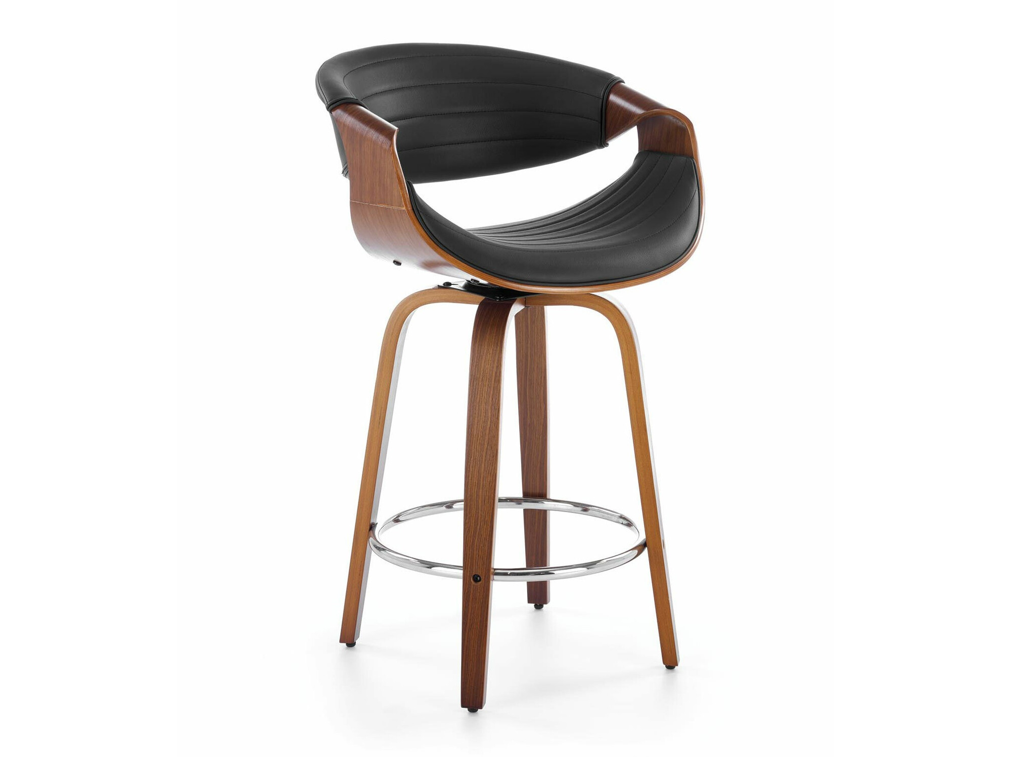 Zemais bāra krēsls Houston 1599 (Melns + Riekstkoks)