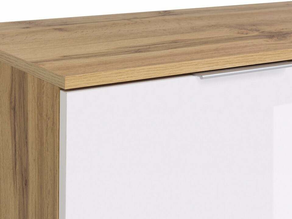 Plaukts Tivetra 106 (Votan ozols + Glancēts balts)