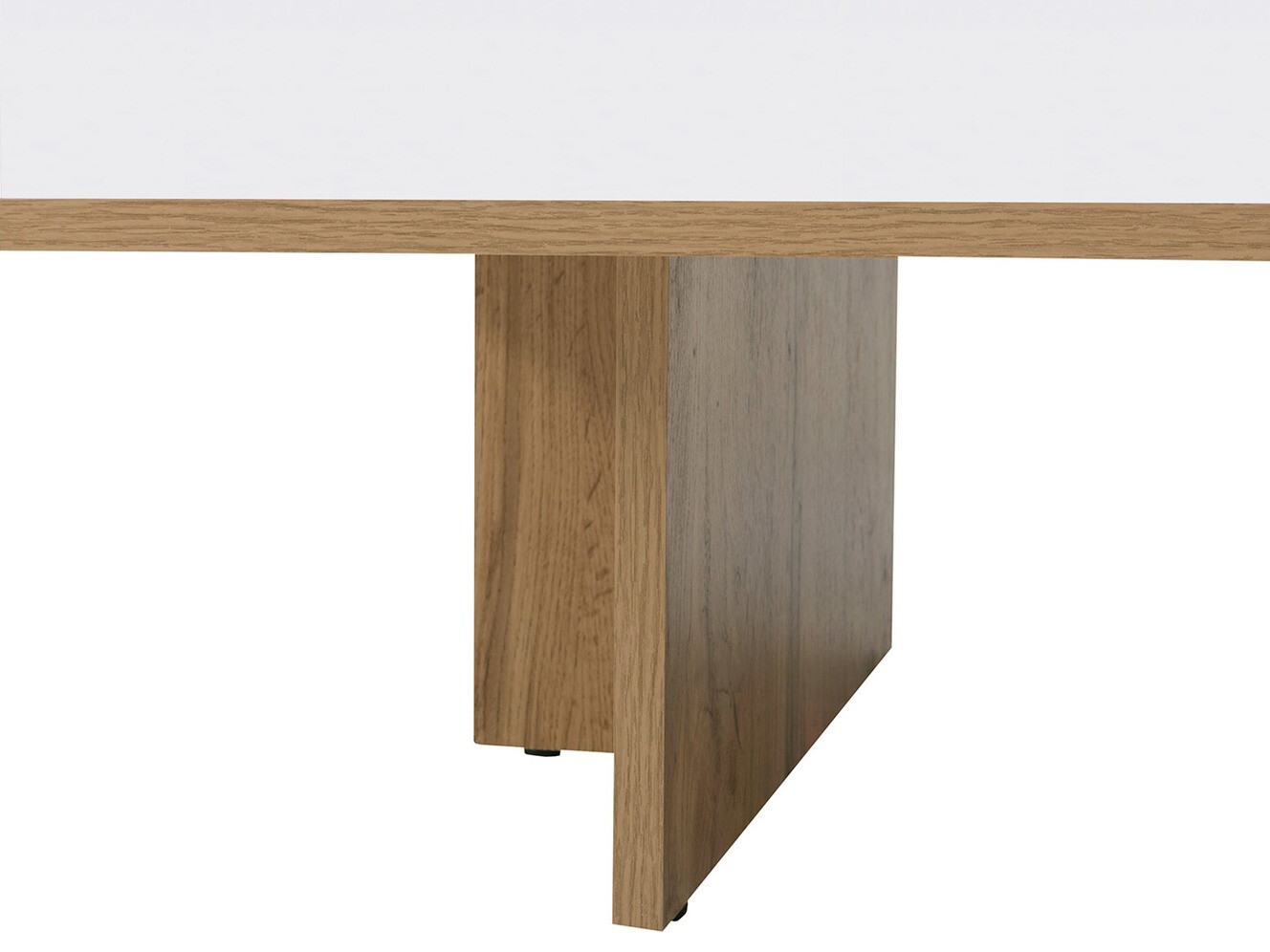 Žurnālu galdiņš Tivetra 124 (Votan ozols + Glancēts balts)