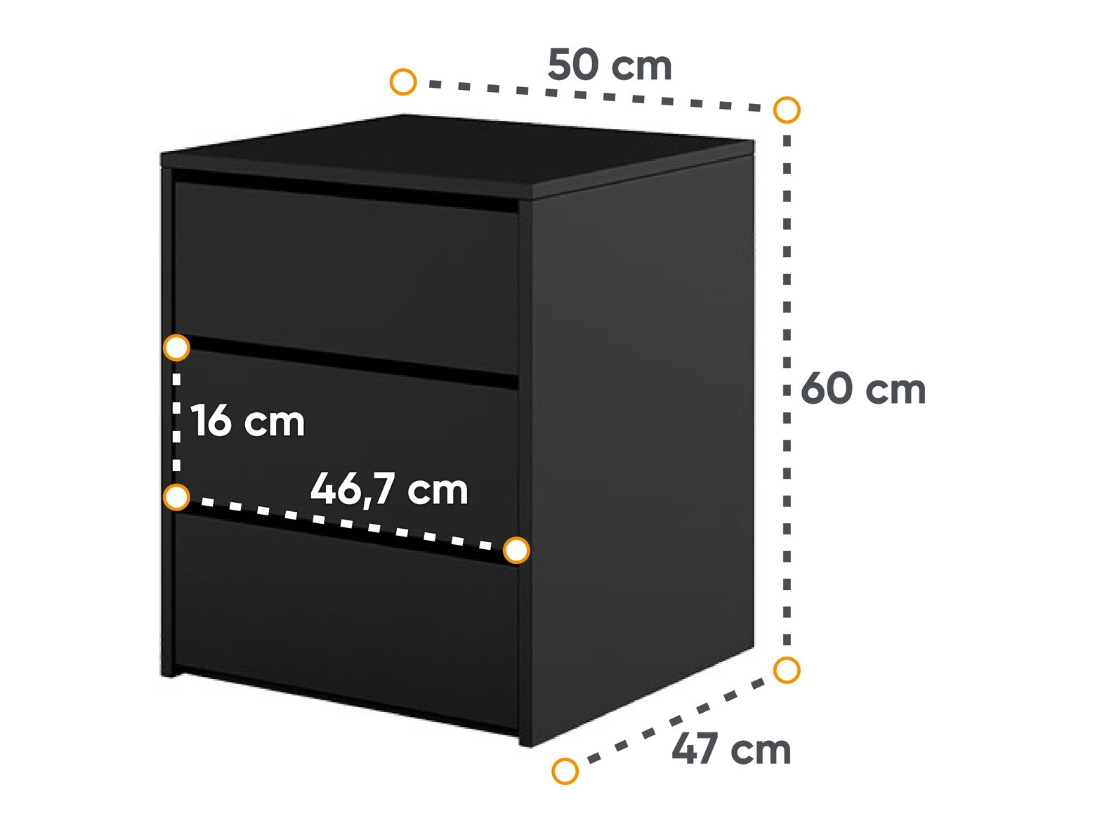 Naktsgaldiņš Cirdelu 113 (Melns)