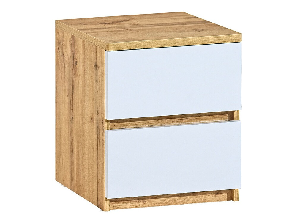 Прикроватная тумбочка Evaropha 109 (Дуб вотан + Белый)