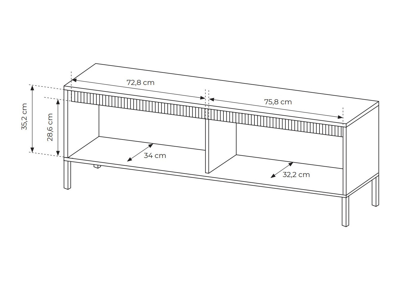 ТВ тумба Romfele 103 (Бежевый)