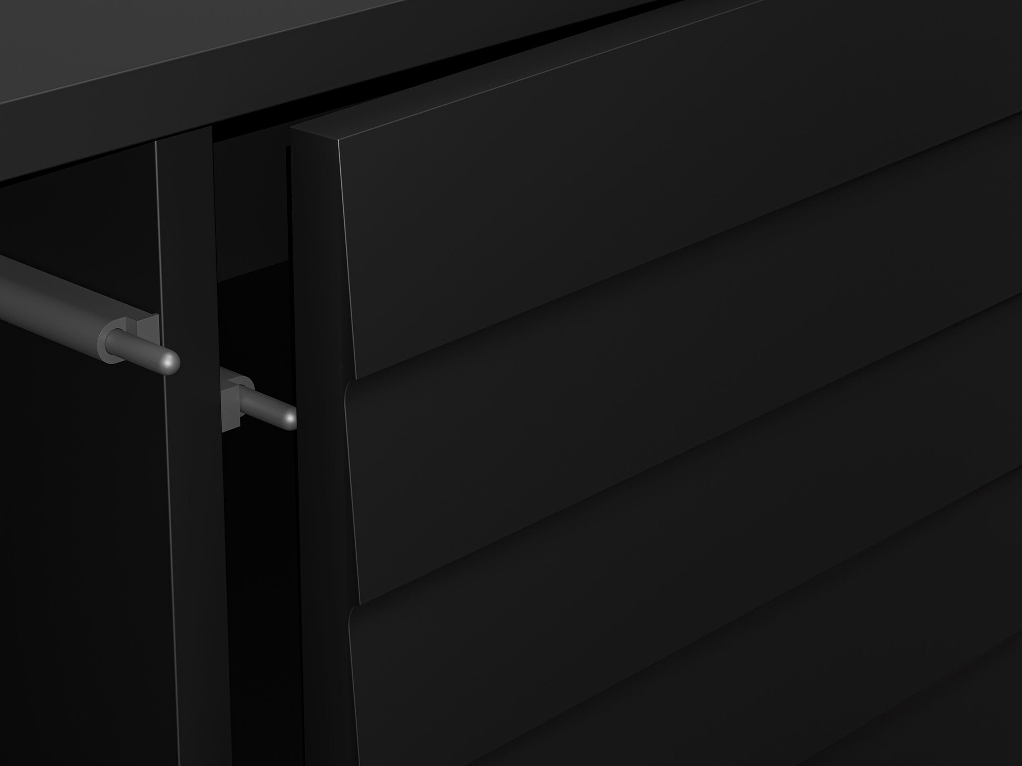 Žurnālu galdiņš Flosoru 103 (Riekstkoks + Melns)