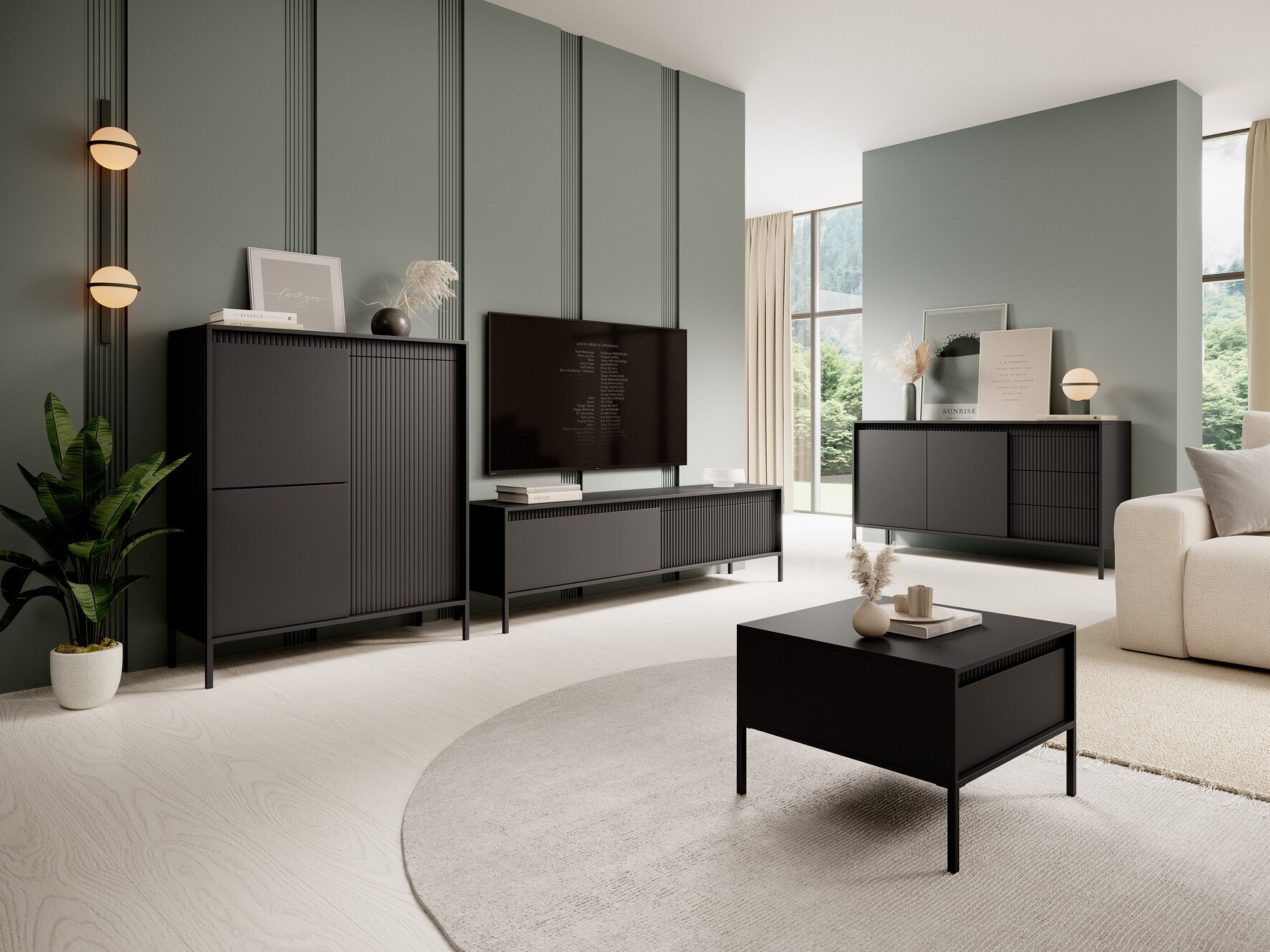 TV galds Romfele 104 (Melns)