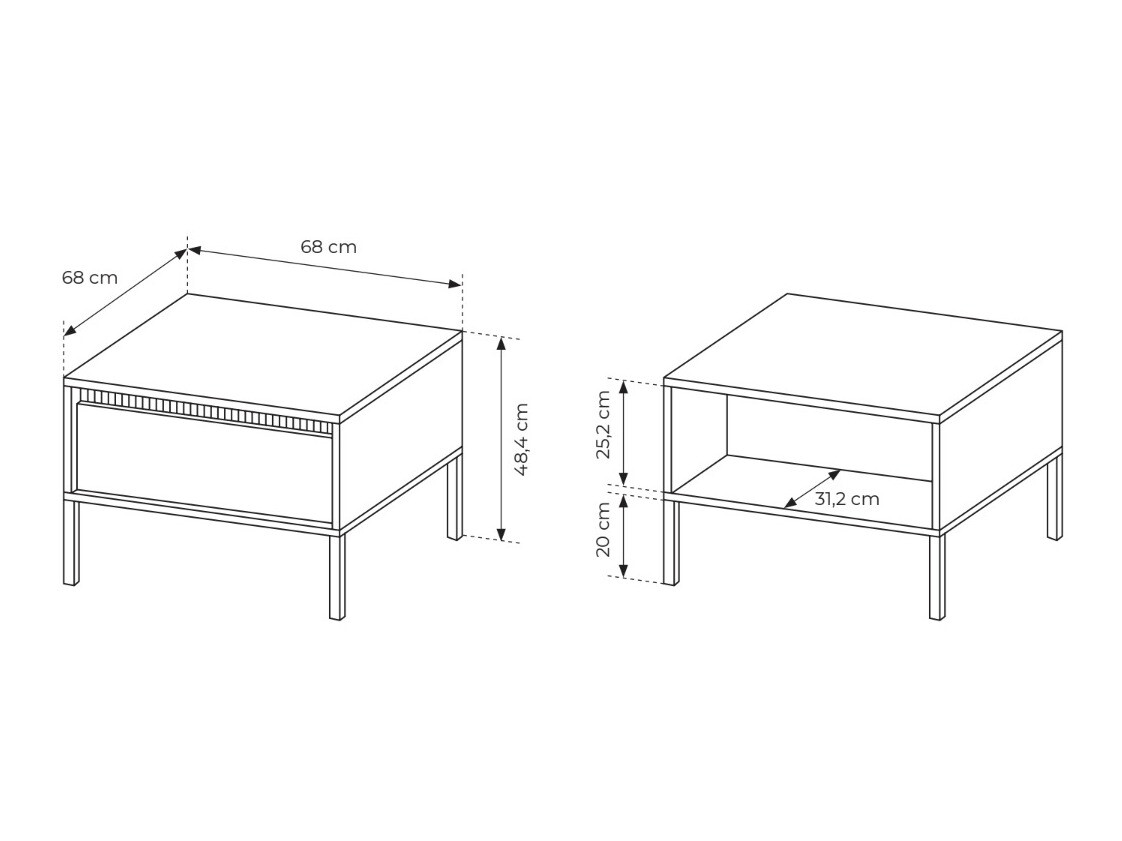 Журнальный столик Romfele 105 (Чёрный)