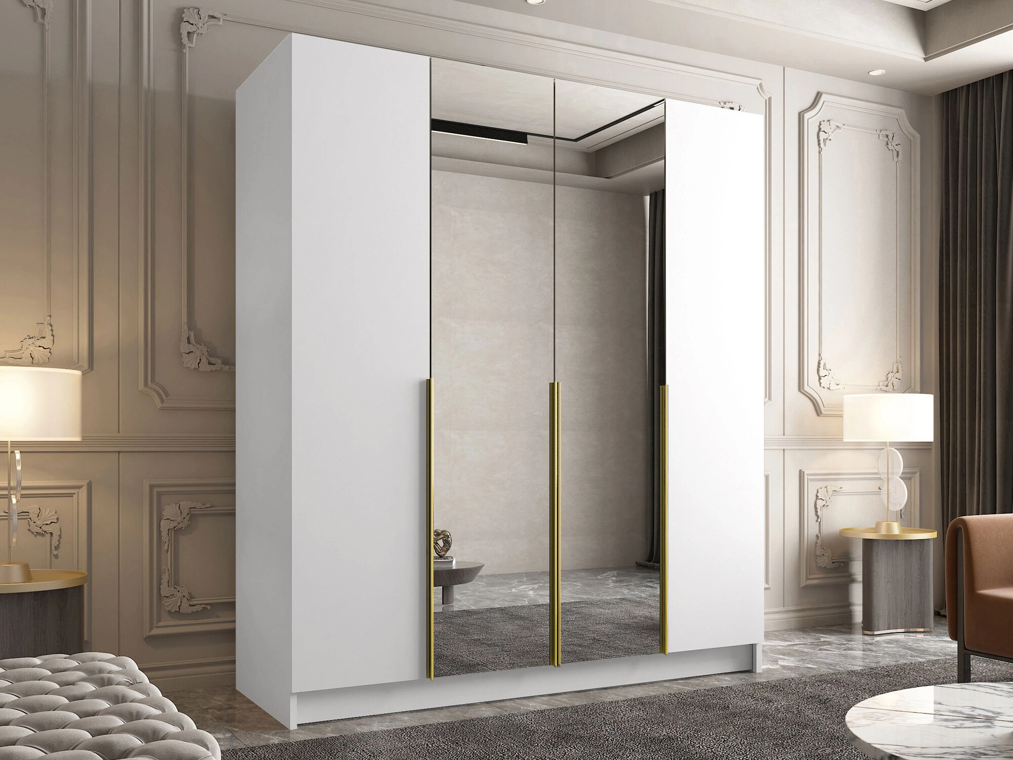 Шкаф Closico 191 (Белый + Золотой)