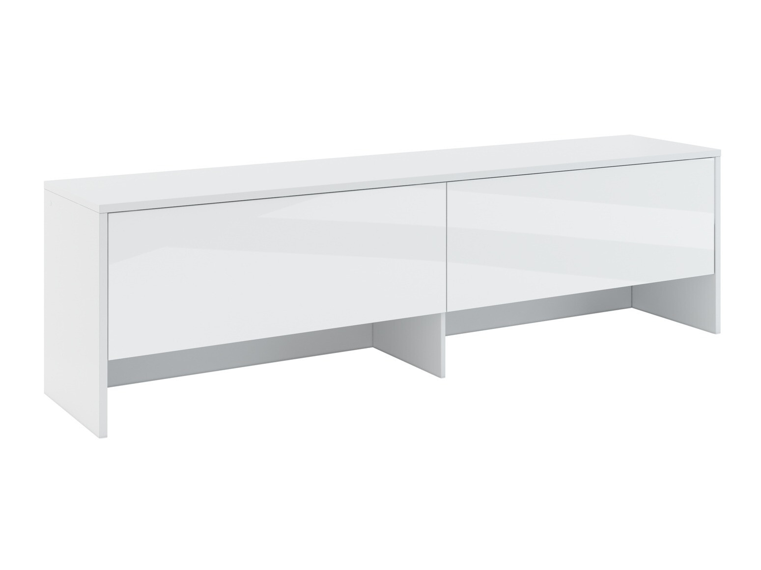 Skapis Concept Pro Lenart III (Balts + Glancēts balts)
