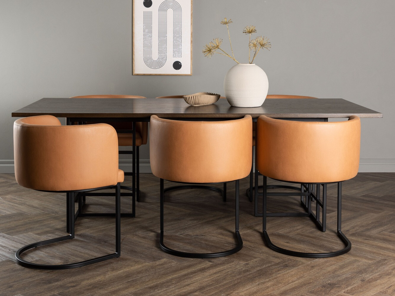 Ēdamistabas komplekts Dallas 4043 (Brūns + Melns)