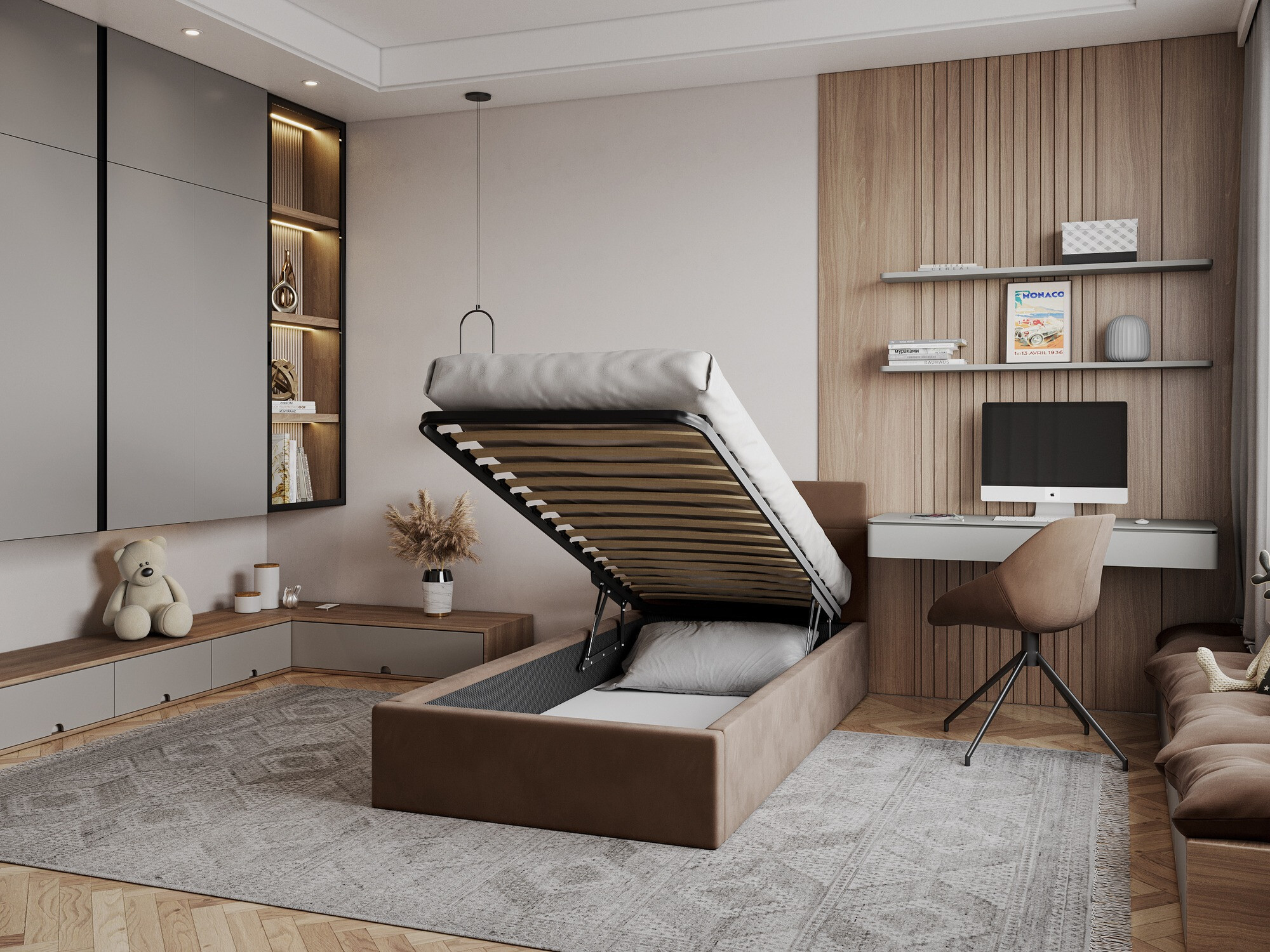 Кровать Fairfield 107 (Коричневый)