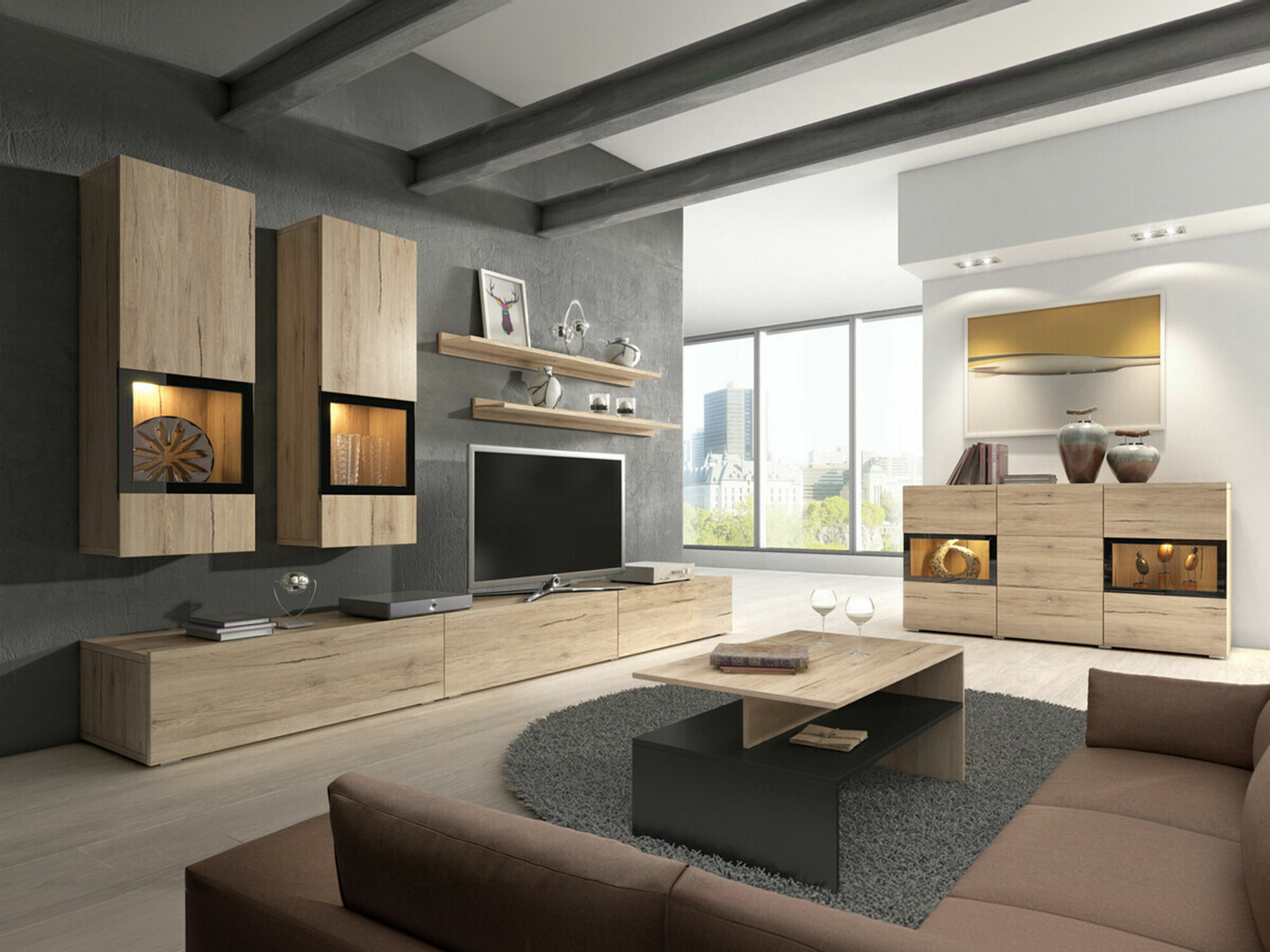 Набор для гостиной Serodeu 104 (Сан Ремо дуб)