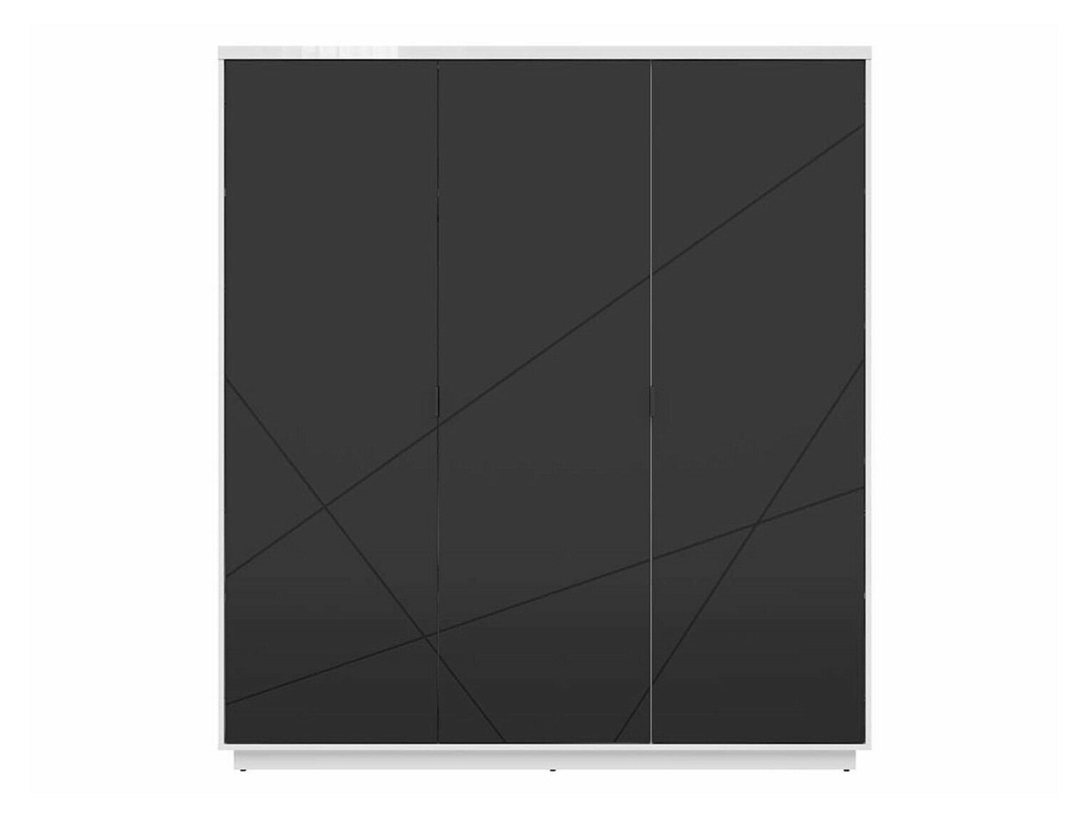 Шкаф Fivale 116 (Глянцевый белый + Матовый черный)
