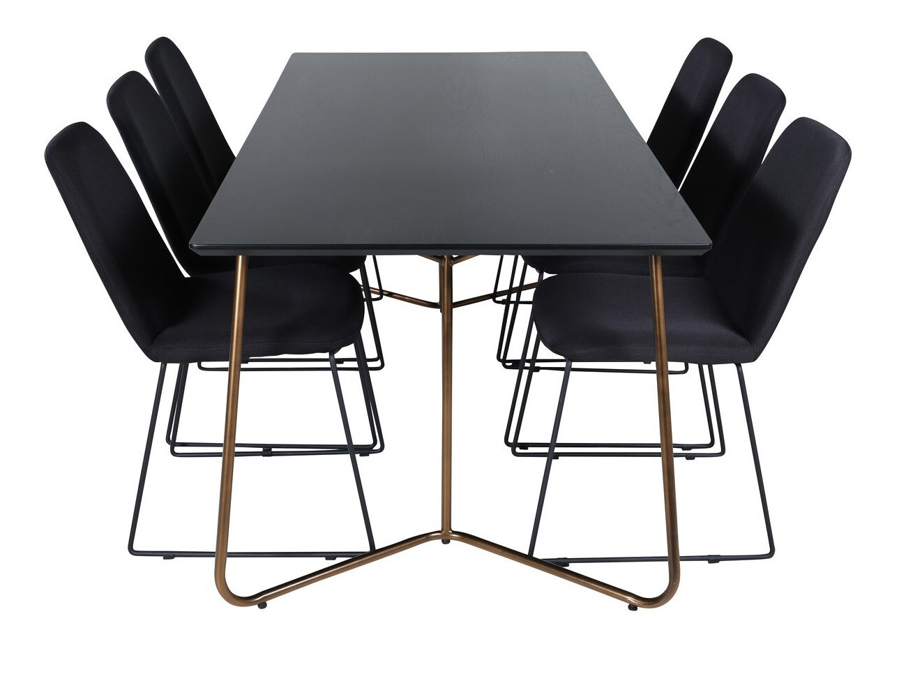 Ēdamistabas komplekts Dallas 3039 (Melns + Varš)