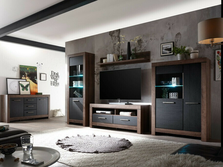 Набор для гостиной Dunfelu 105 (Монастырский дуб + черный дуб)