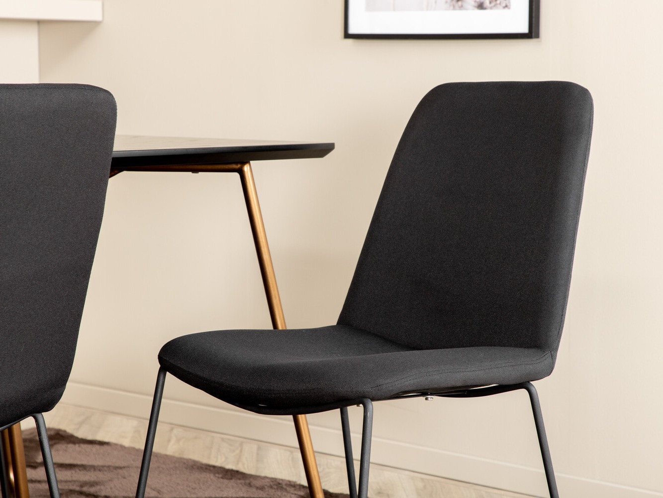 Обеденный гарнитур Dallas 3039 (Чёрный + Медь)