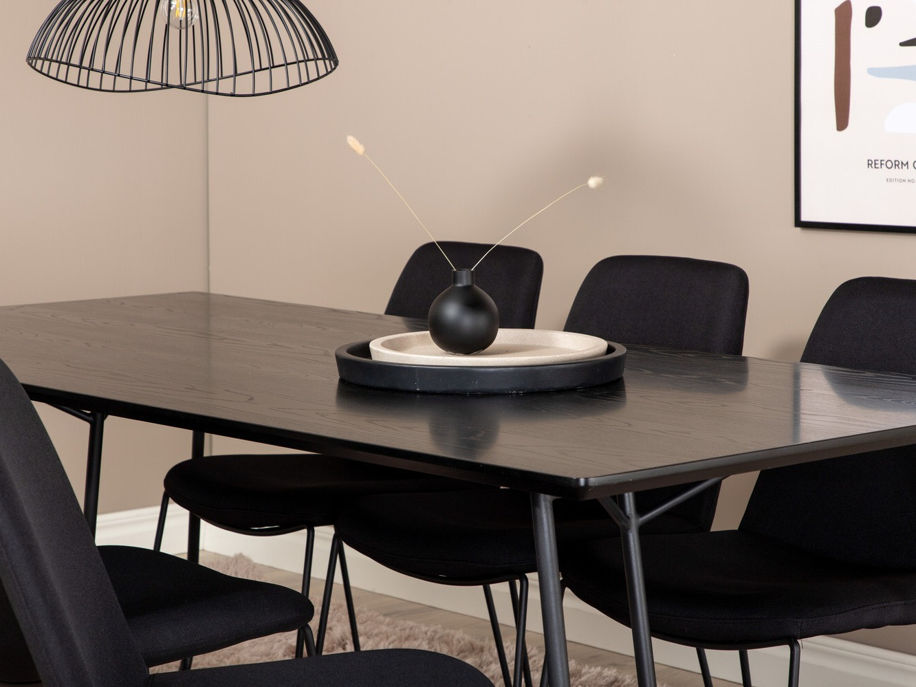 Обеденный гарнитур Dallas 3039 (Чёрный)