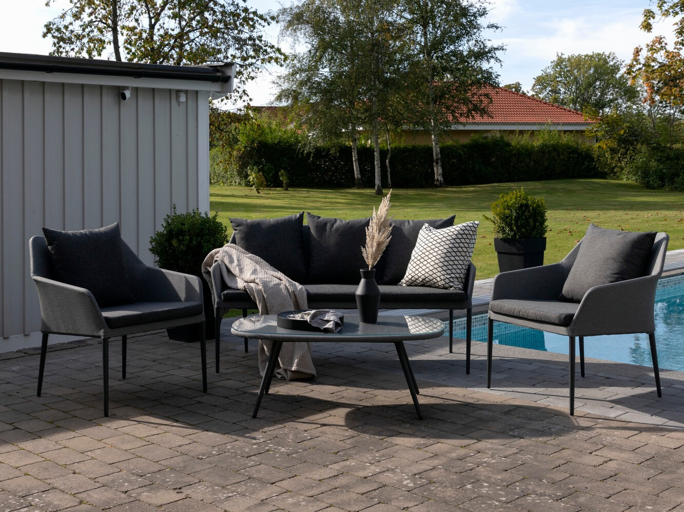 Садовый комплект Dallas 3116 (Тёмно-серый + Чёрный)