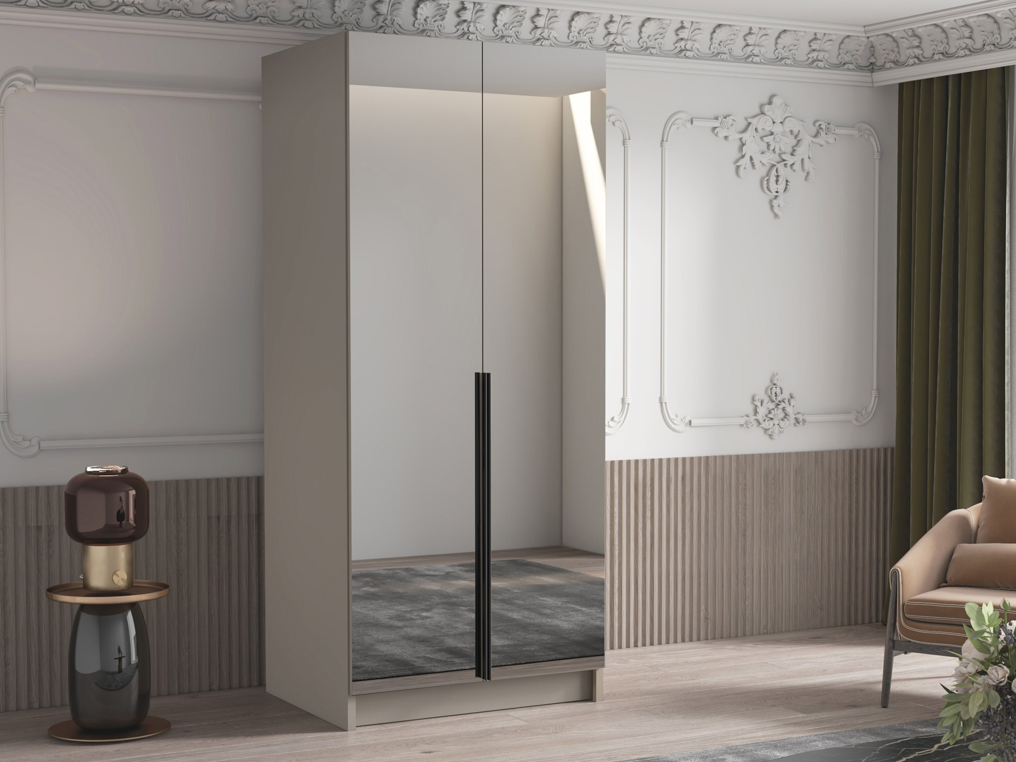 Skapis Closico 193 (Kašmirs + Melns)