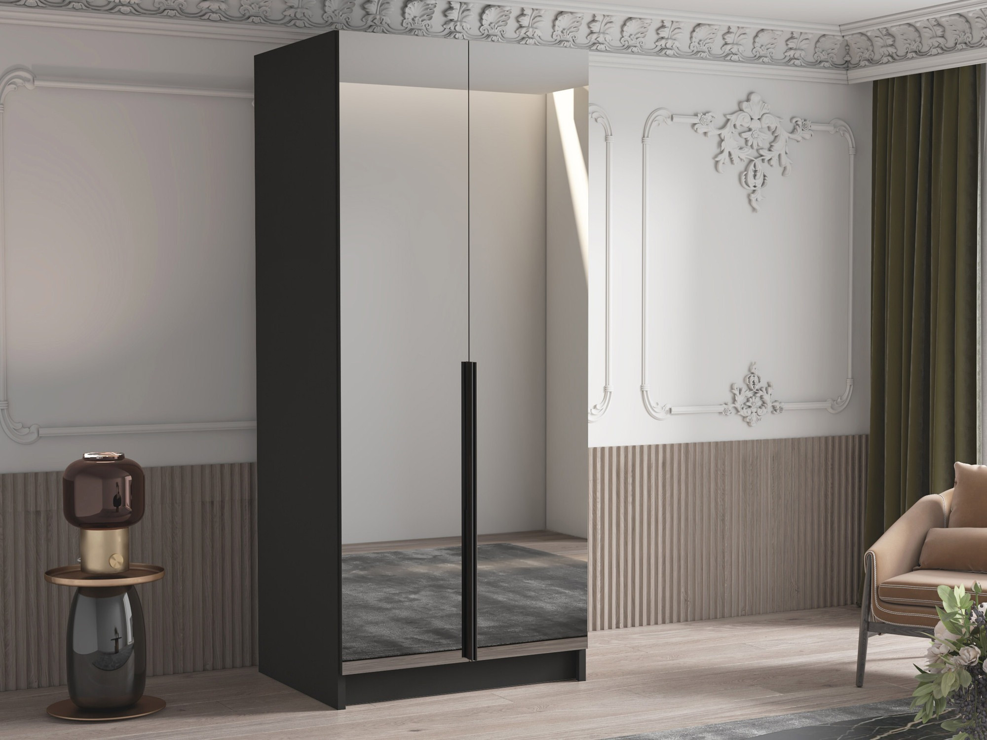 Skapis Closico 193 (Melns)