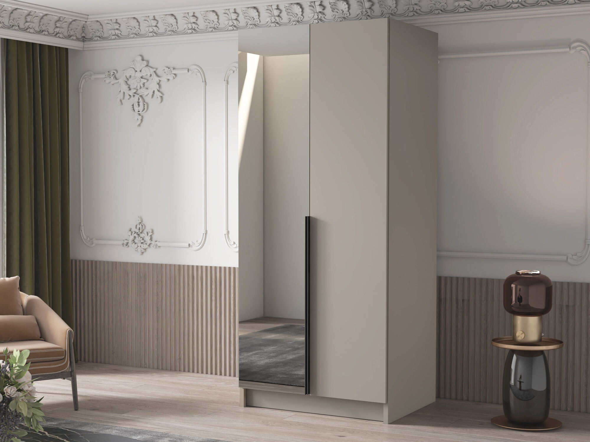 Skapis Closico 194 (Kašmirs + Melns)