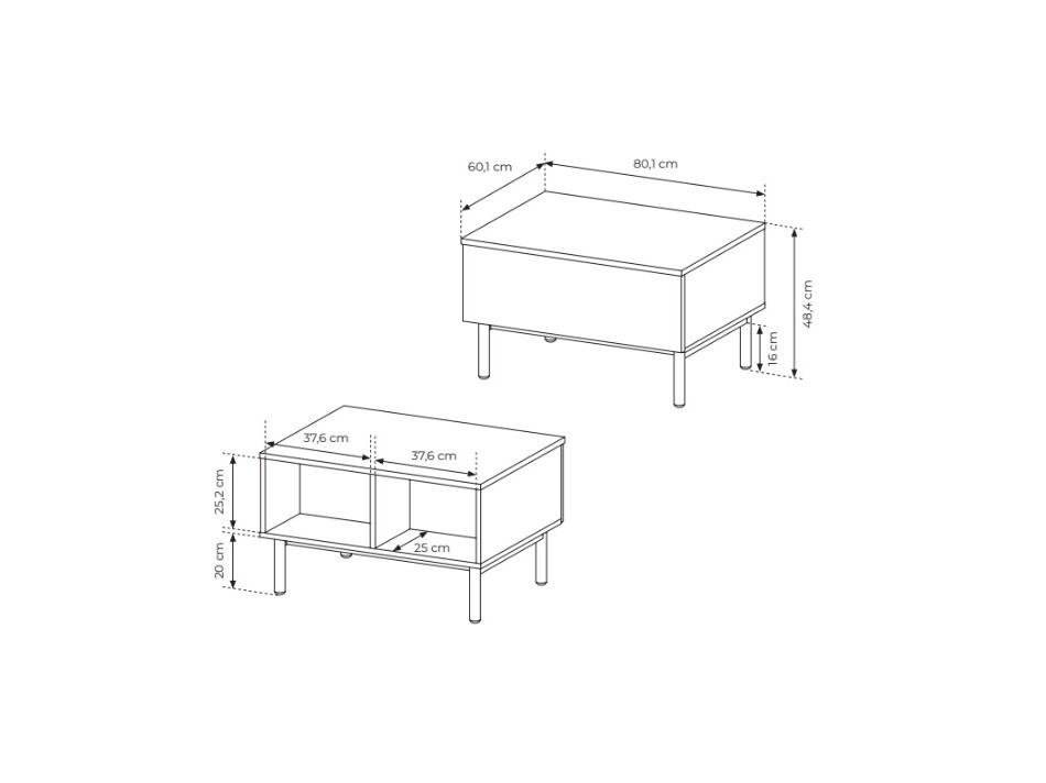 Žurnālu galdiņš Livmave 106