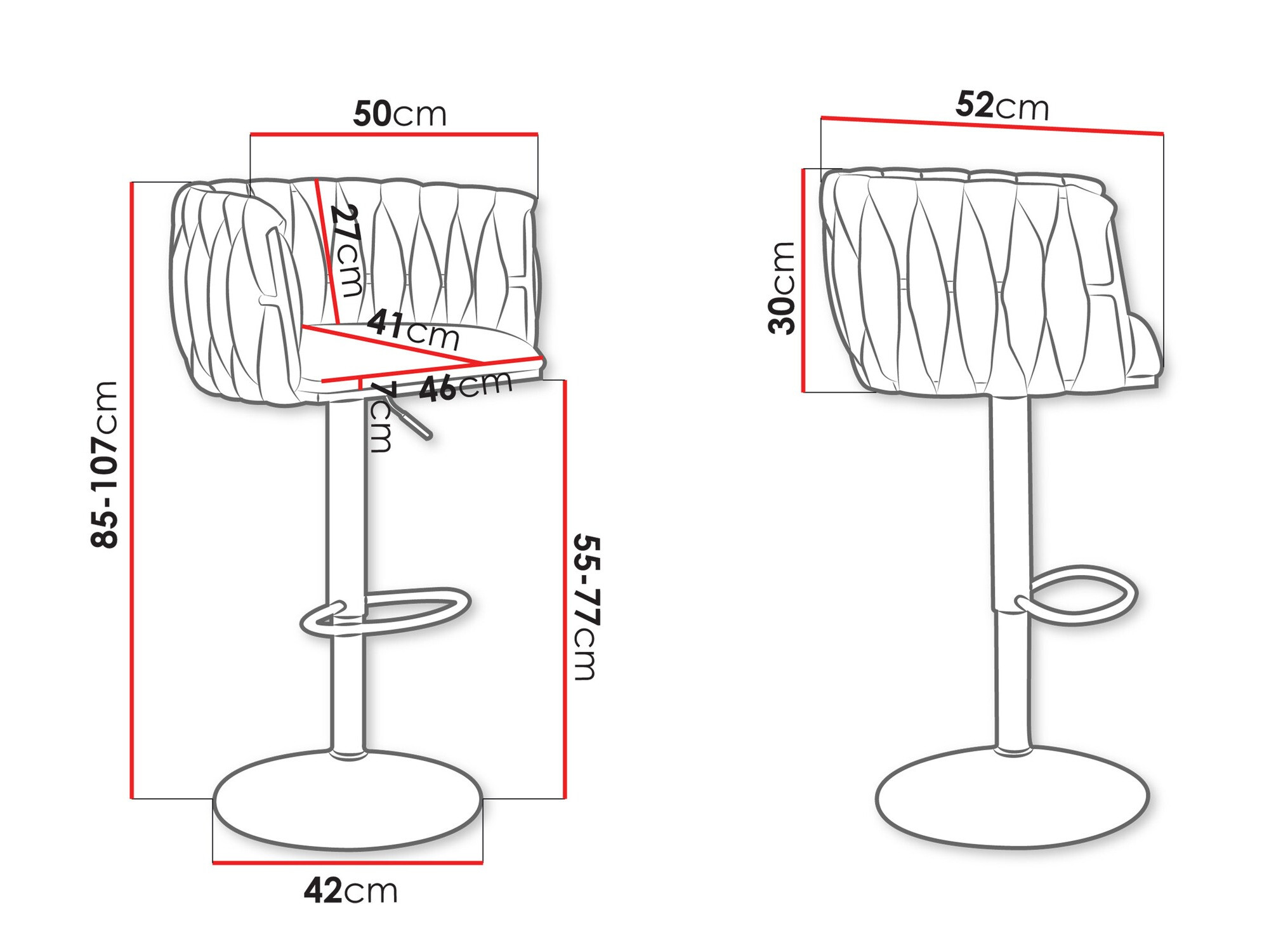 Bāra krēsls Comfivo 435 (Zelta + Bēšs)