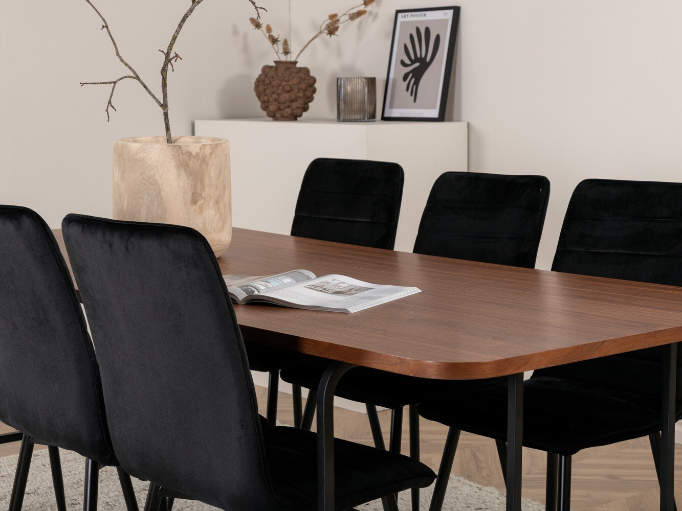 Ēdamistabas komplekts Dallas 2792 (Melns)