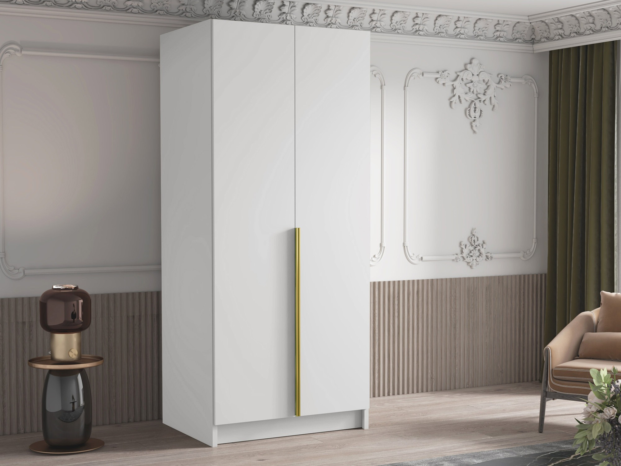 Шкаф Closico 195 (Белый + Золотой)