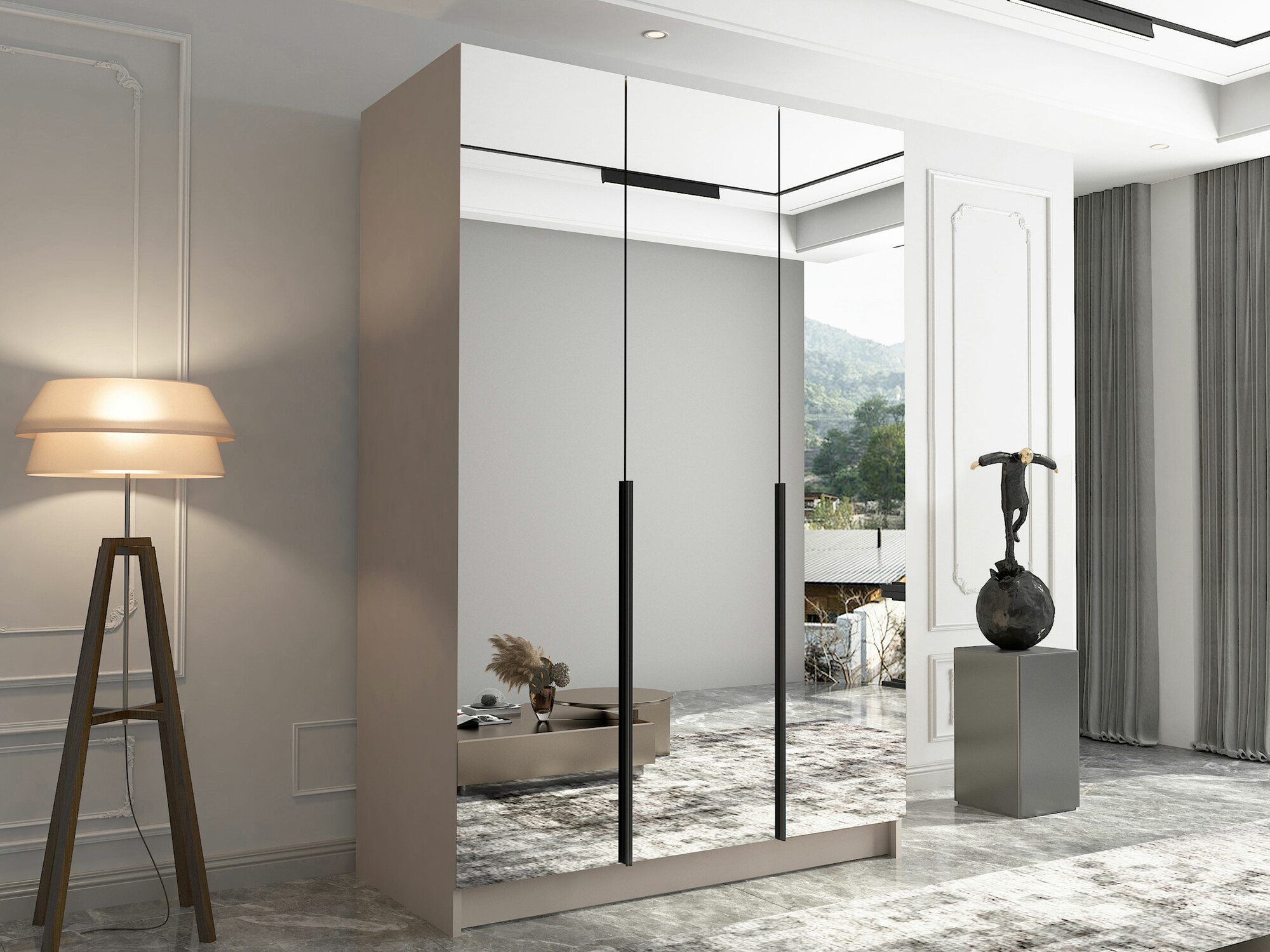 Skapis Closico 196 (Kašmirs + Melns)