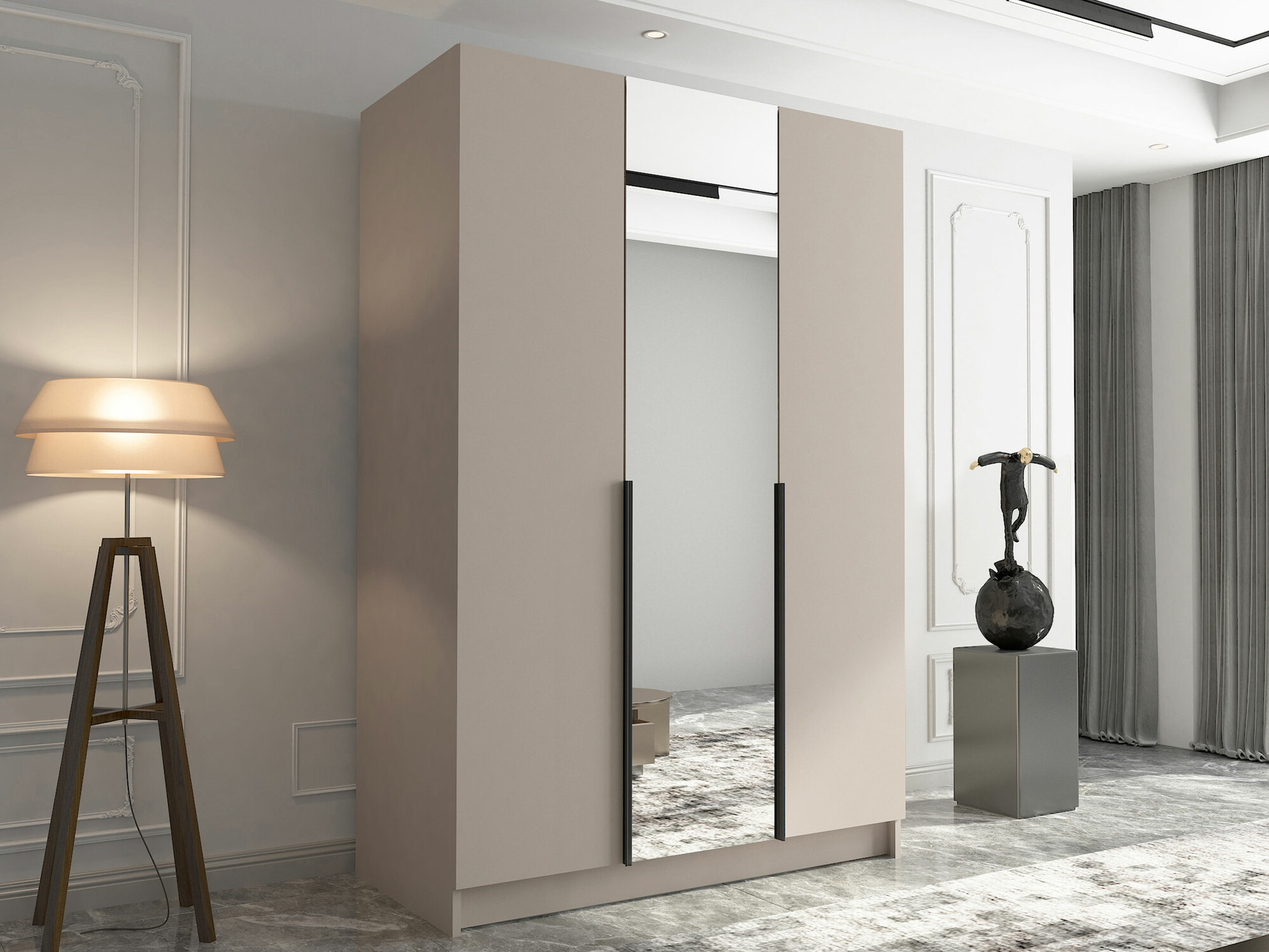 Skapis Closico 197 (Kašmirs + Melns)