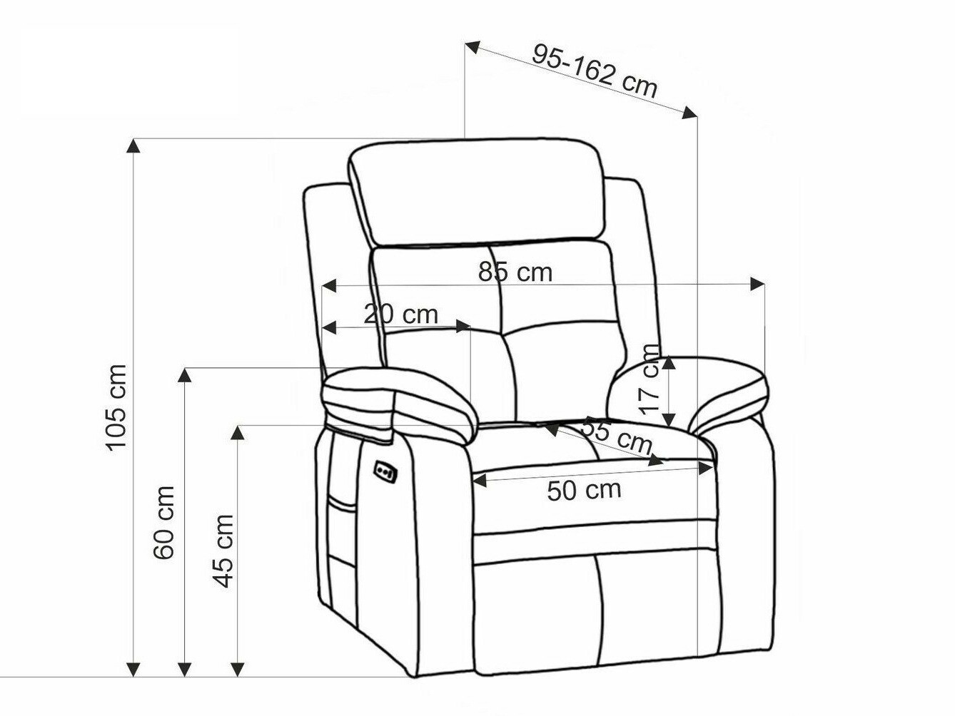 Кресло реглайнер Houston 1781 (Бежевый)