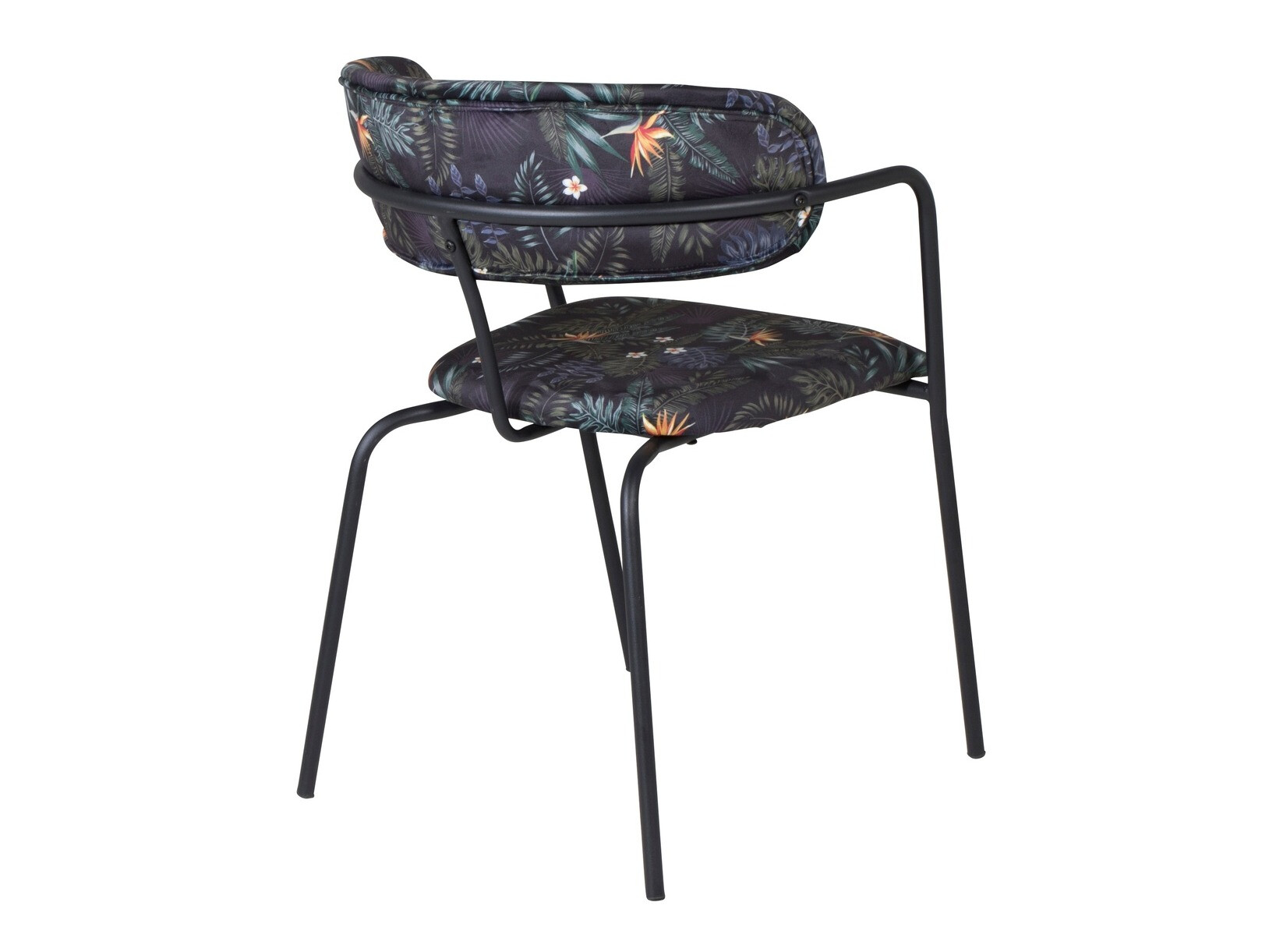 Krēsls Dallas 108 (Ziedu raksts + Melns)