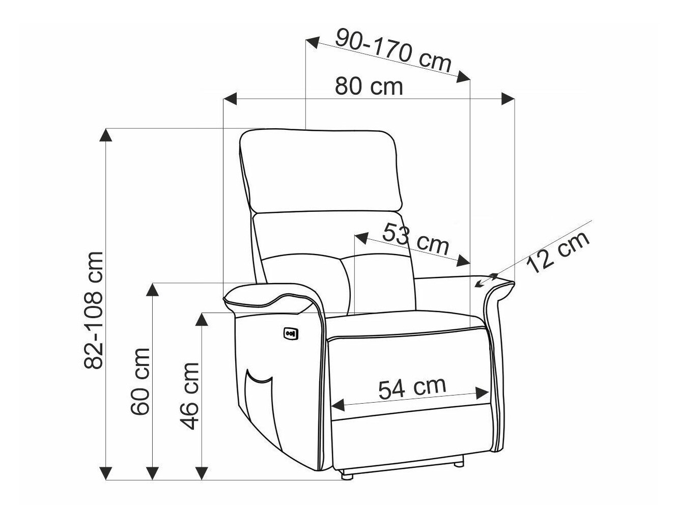 Krēsls reglainer Houston 1543 (Oranžs)