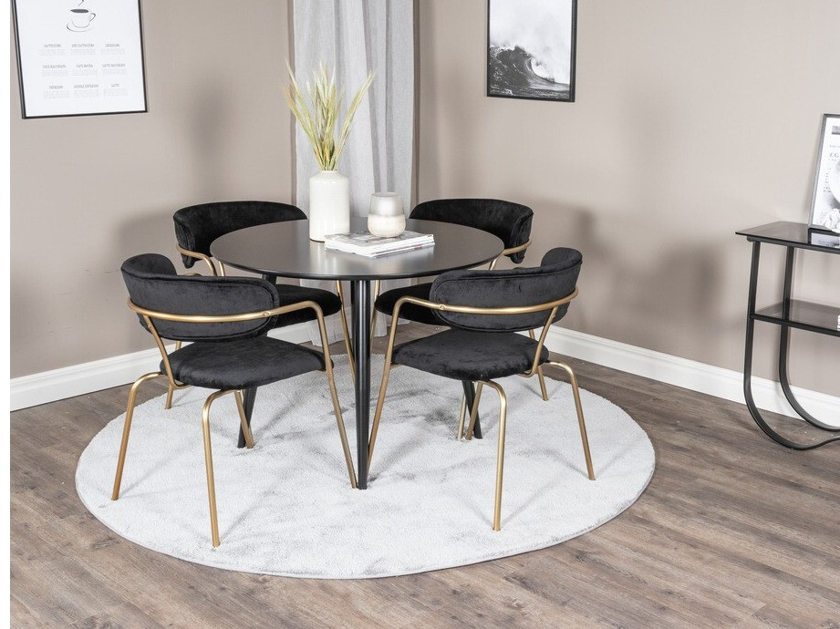 Стул Dallas 108 (Чёрный + Латунь)