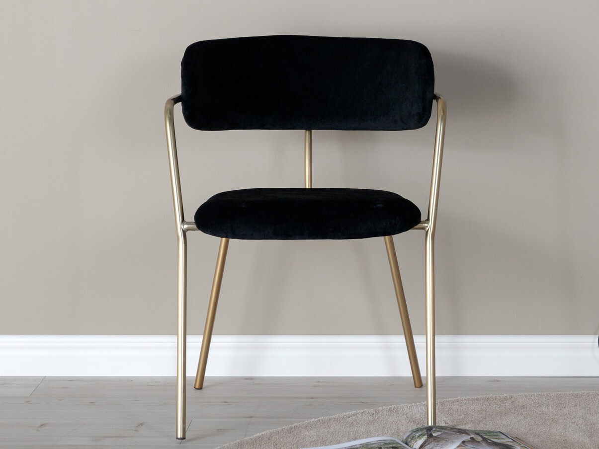 Стул Dallas 108 (Чёрный + Латунь)