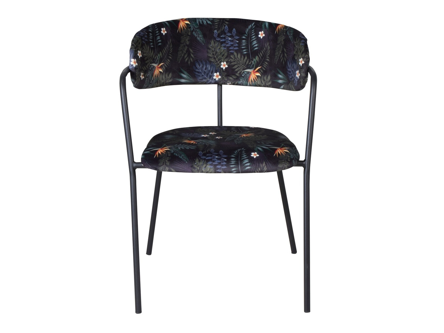 Стул Dallas 108 (Цветочный узор + Чёрный)