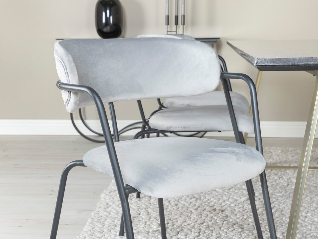 Стул Dallas 108 (Светло-серый + Чёрный)