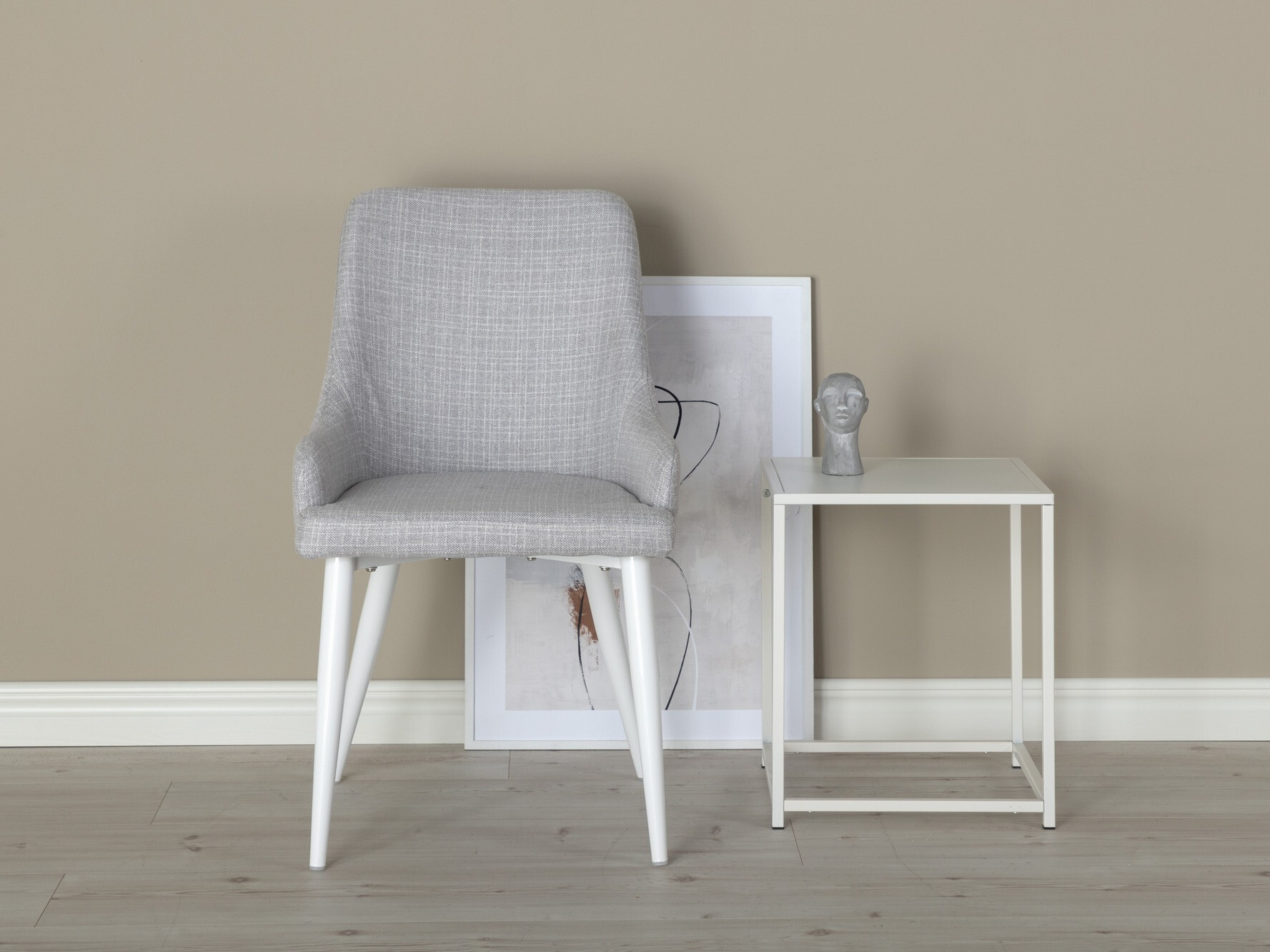 Стул Dallas 114 (Светло-серый + Белый)