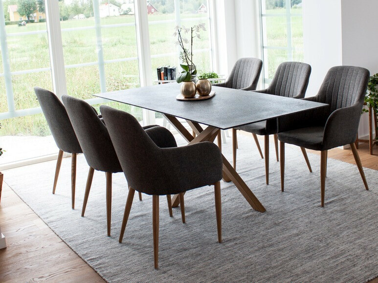 Стул Dallas 158 (Тёмно-серый + Коричневый)