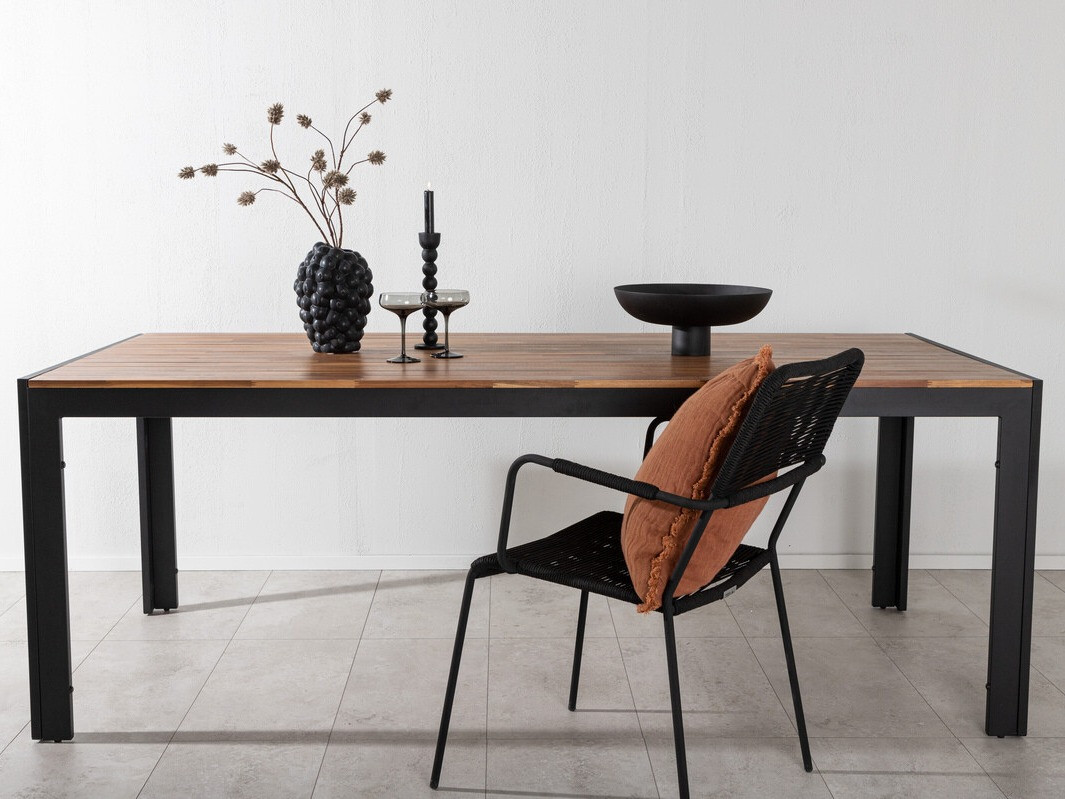 Dārza galds Dallas 673 (Akācija + Melns)