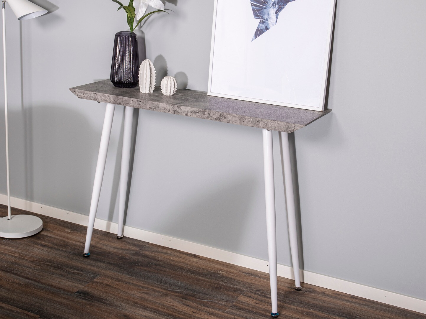 Консоль Dallas 226 (Бетон + Белый)