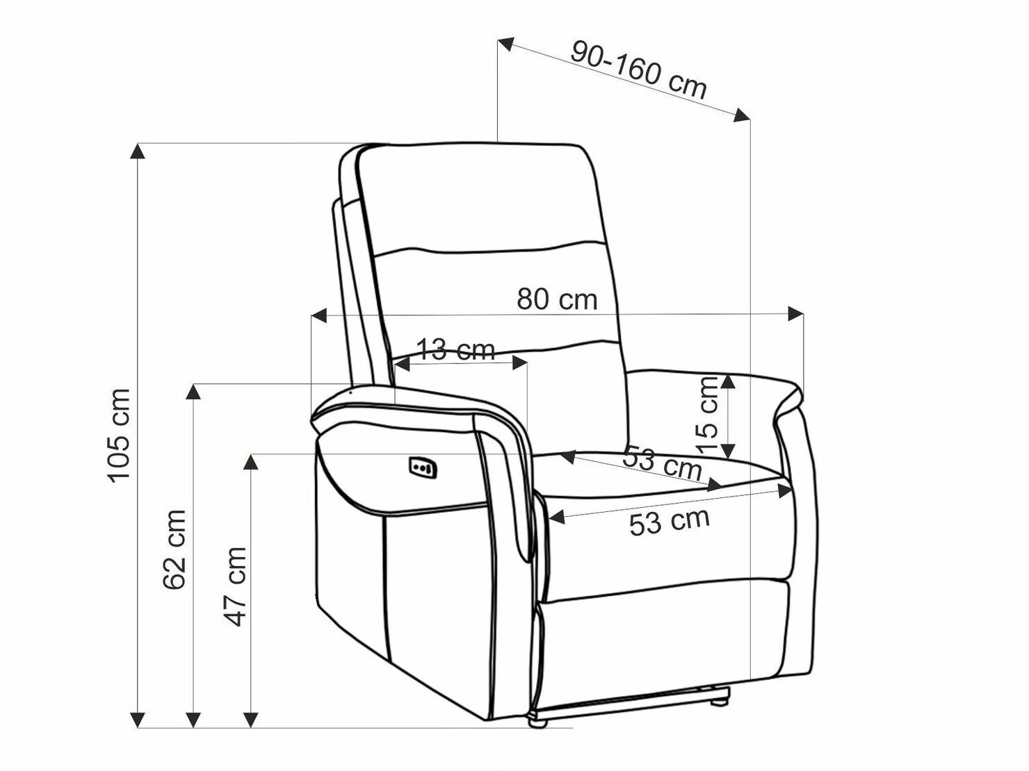 Кресло реглайнер Houston 1782 (Бежевый)