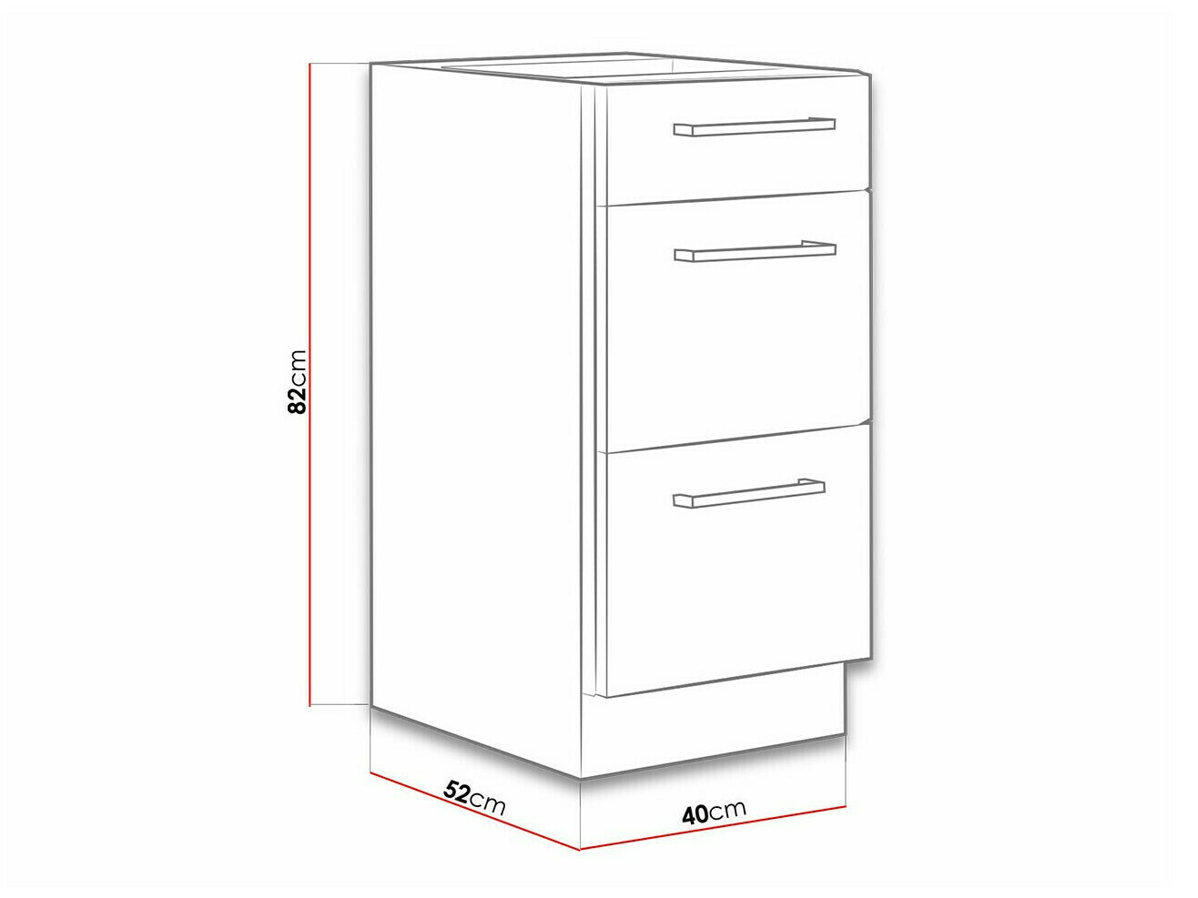 Moduļu skapis ar atvilktnēm Wood Dark 133